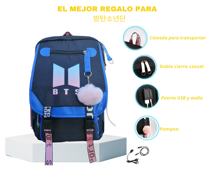 MOCHILA ESCOLAR BTS MODELO KPOP