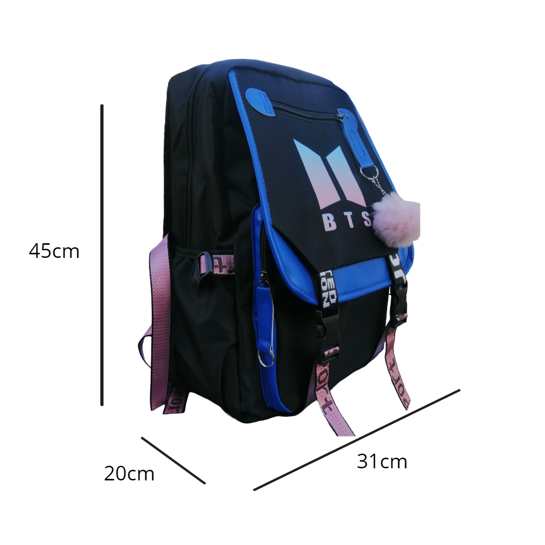 MOCHILA ESCOLAR BTS MODELO KPOP
